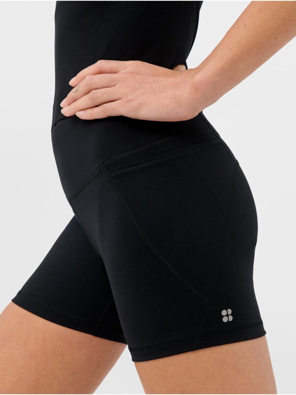 Sweaty Betty Power 4” Cycling Shorts Black High Rise S Workout Gym